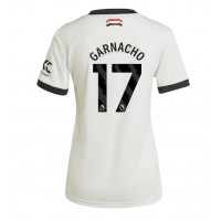 Fotballdrakt Dame Manchester United Alejandro Garnacho #17 Tredjedrakt 2024-25 Kortermet